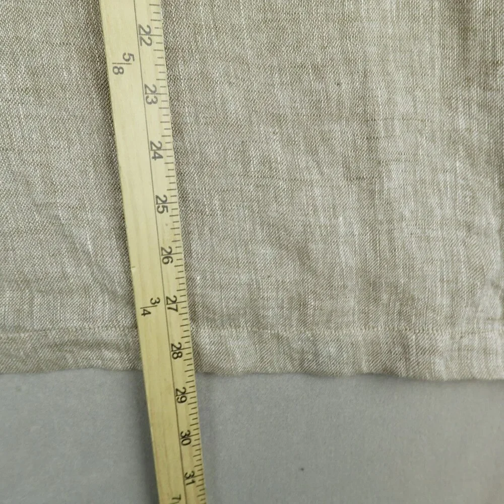 Eileen Fisher Tunic Organic Linen Square Top Boxy Fit Beige Size Small